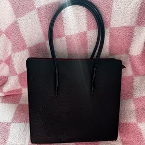 Oversized Black Stud Purse Handbag With Red Inside & Studs